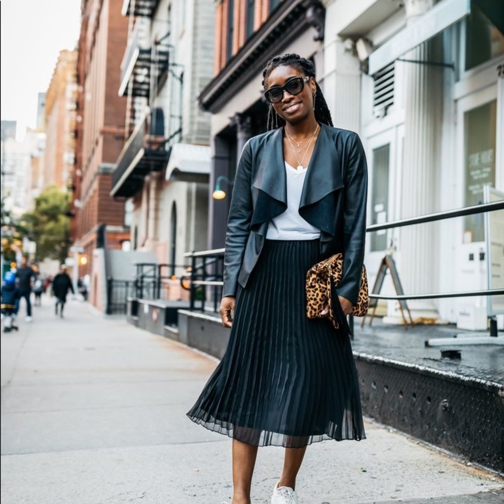Faux Leather Blazer
